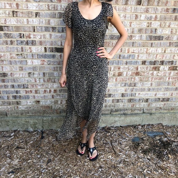 Silk handkerchief flutter sleeves asymmetrical - Picture 2 of 7